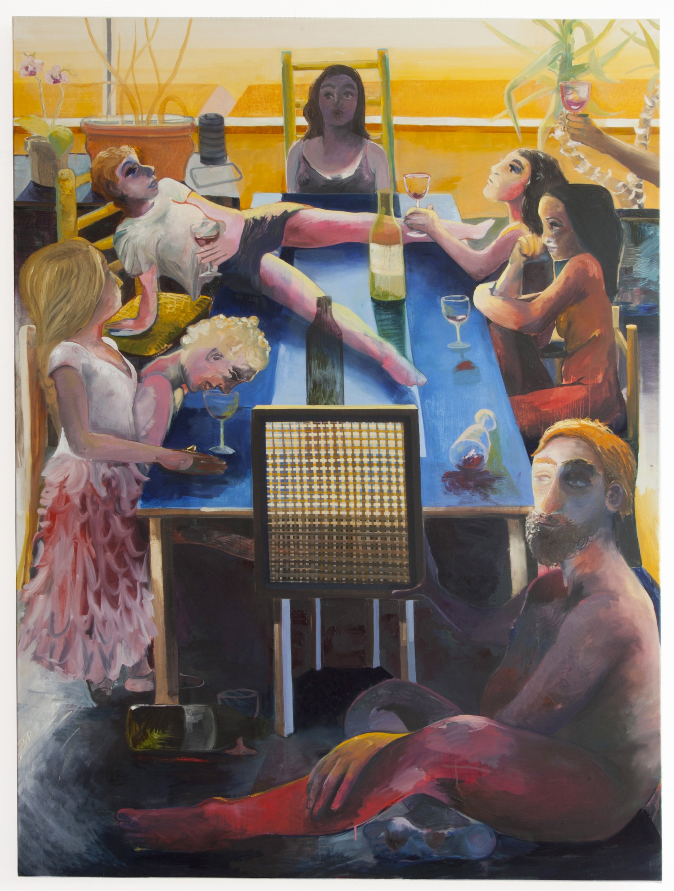  ‘What shall we toast too? Morning light.’ 2020. Oil on canvas          200 X 150 cm   