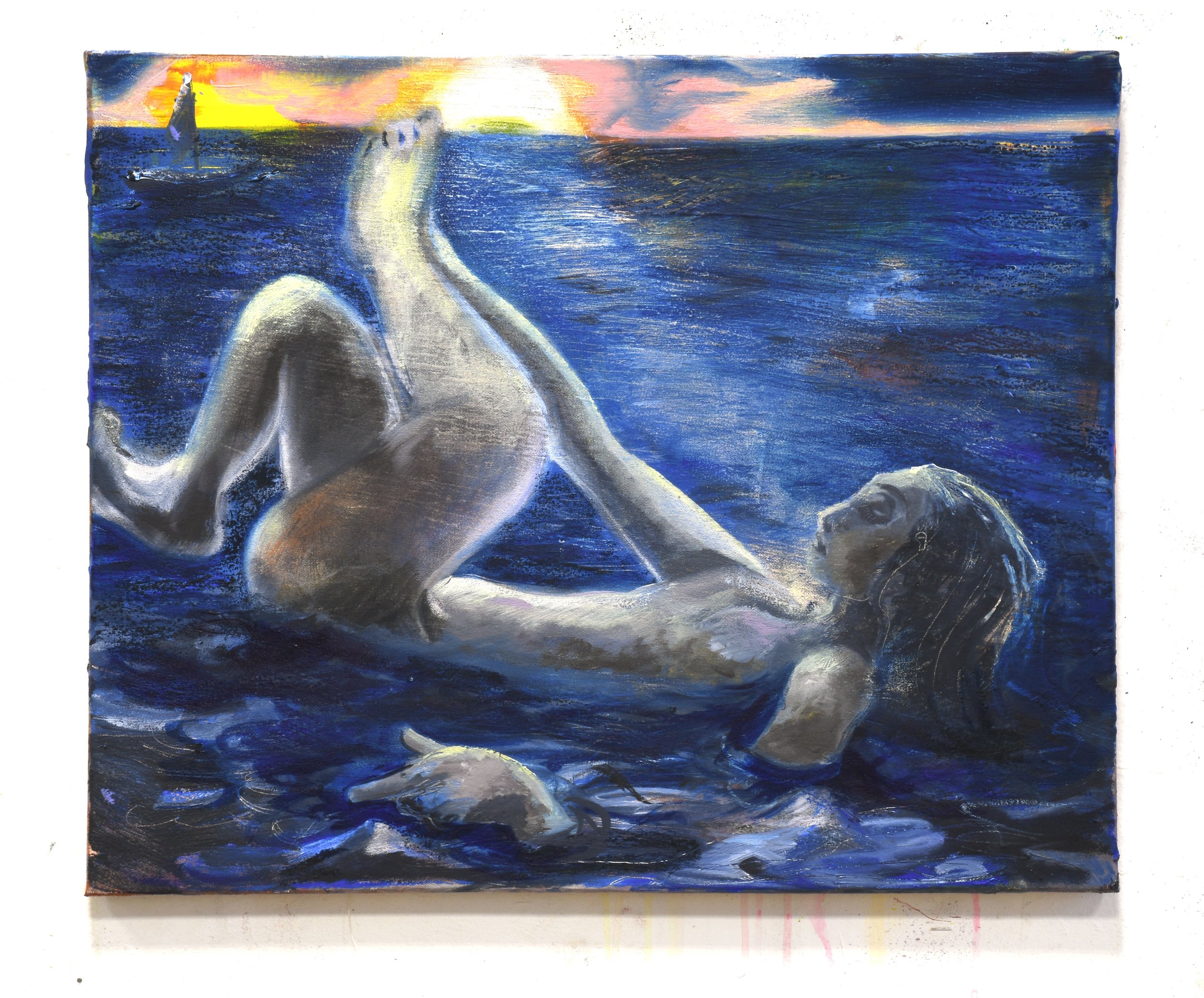  ‘Ocean Wash’ 2023. Oil on canvas, 40X50cm 