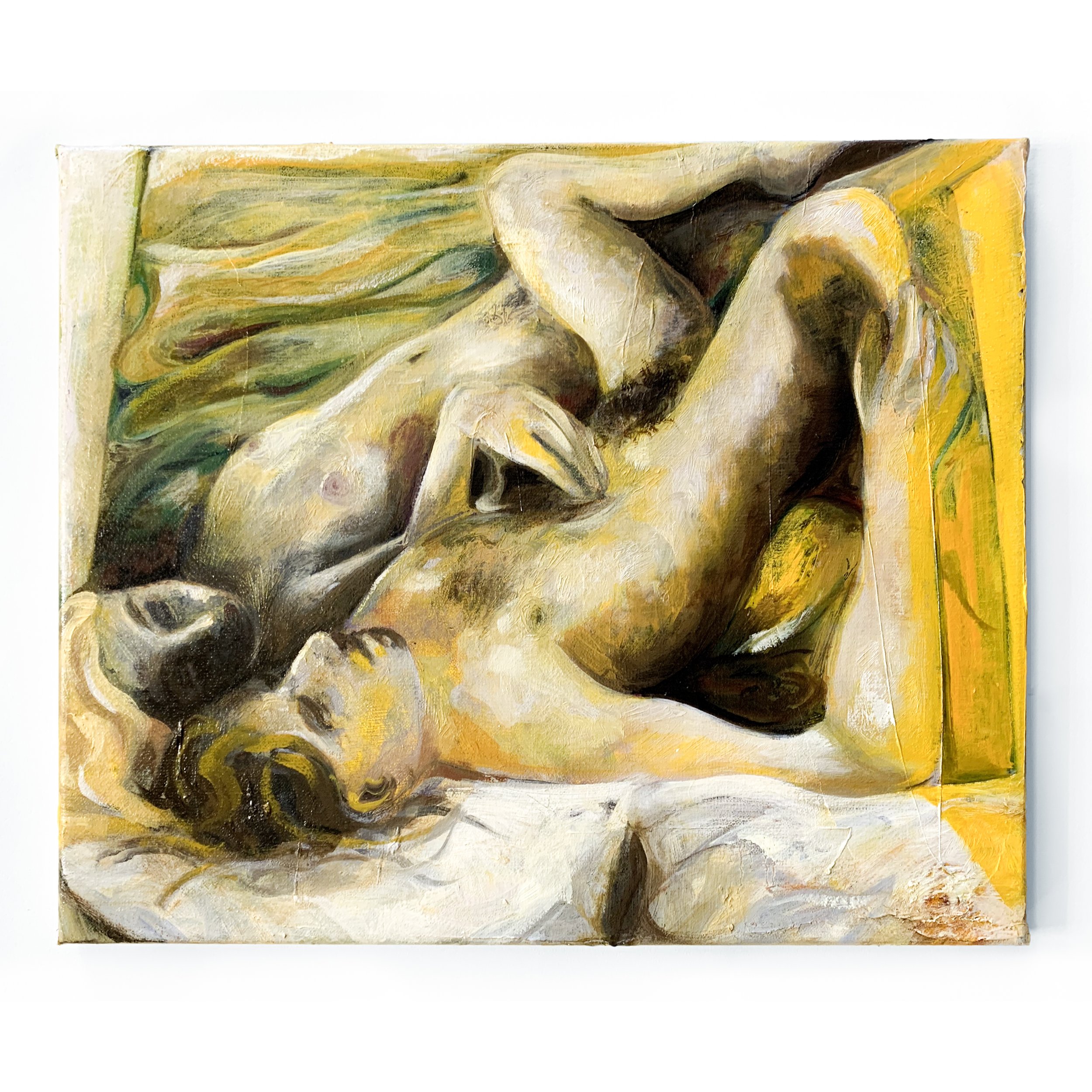  ‘Diagonal Lovers’ 2023. Oil on Linen, 40X50cm 