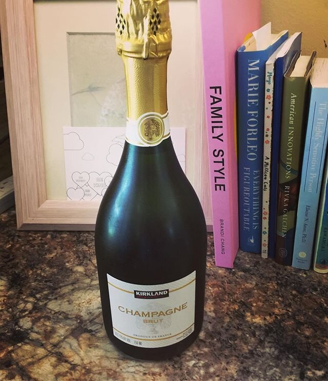 Not really celebrating anything in particular. Just glad we are starting a new month, have beautiful weather, and learning to relax at home 🏡 #sundayfunday #champsforthewin #champagne #costco #bubbly #chilled #givemeallthebubbles #tampa #florida #br