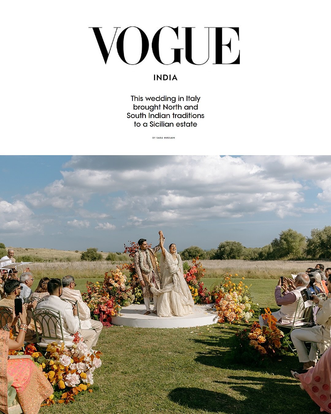 Now on @vogueindia! From a crop circle ceremony to a house disco party, here&rsquo;s the Sicilian wedding of @_shree__ and @unmeshrajendran

Event Planning &amp; Creative: @simona_parisi_brilliantwedding
Photography: @paocolleoni
Videography: @jeffwo
