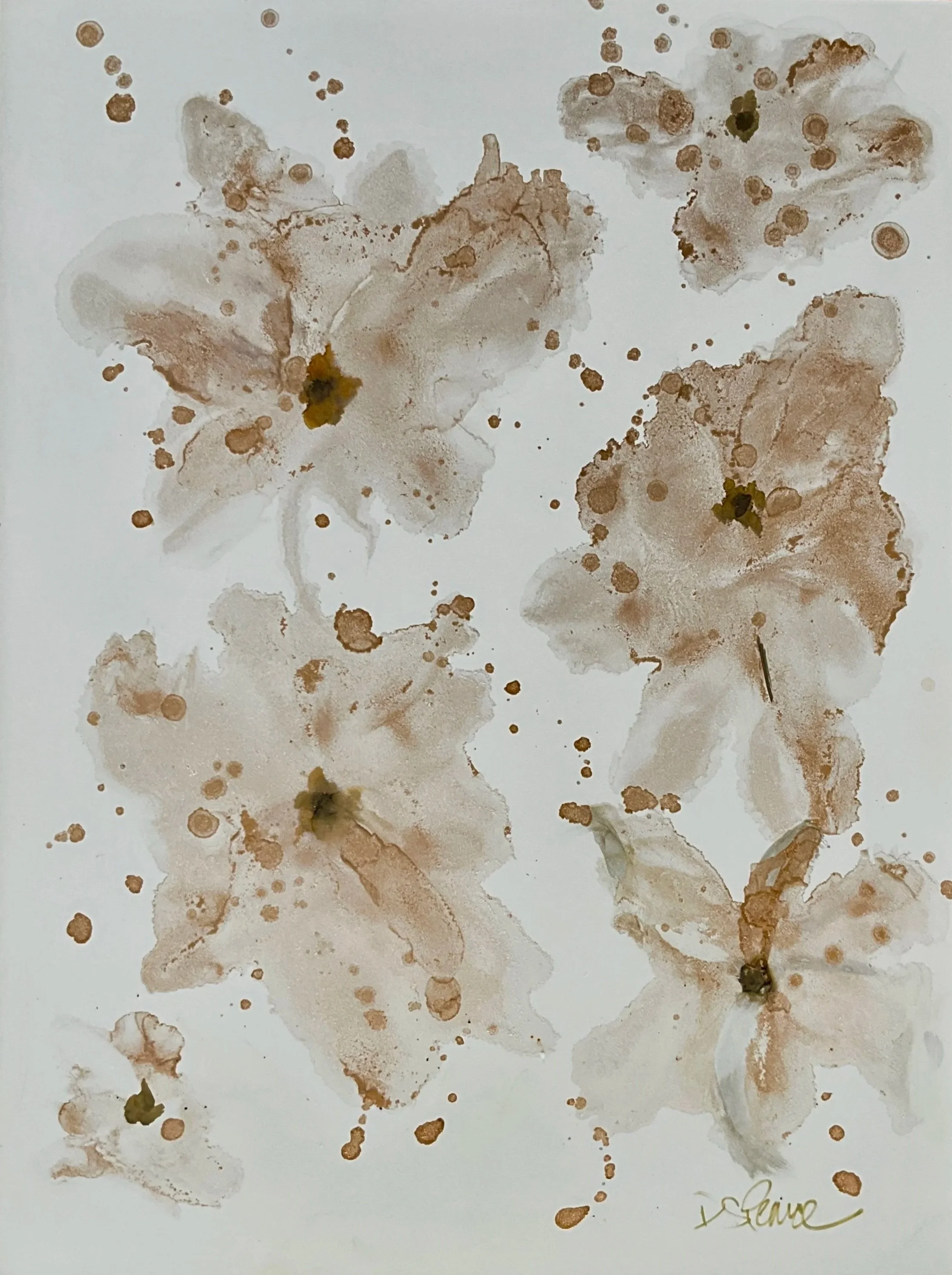 "Quiet Time"- 12” x 16” (framed): Alcohol Ink on DaVinci Pro Panel