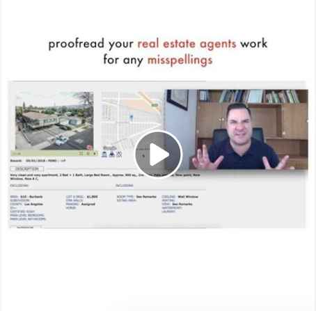 Proofread your real estate agents work for any misspellings