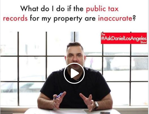 What do I do if the public tax records for my property are inaccurate?
