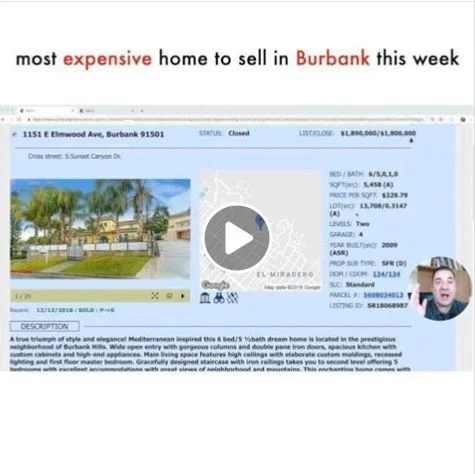 Most expensive home to sell in Burbank this week