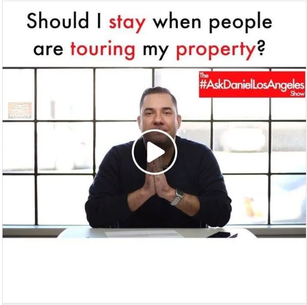 Should I stay when people are touring my property?
