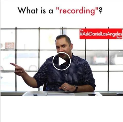 What is a "recording"?