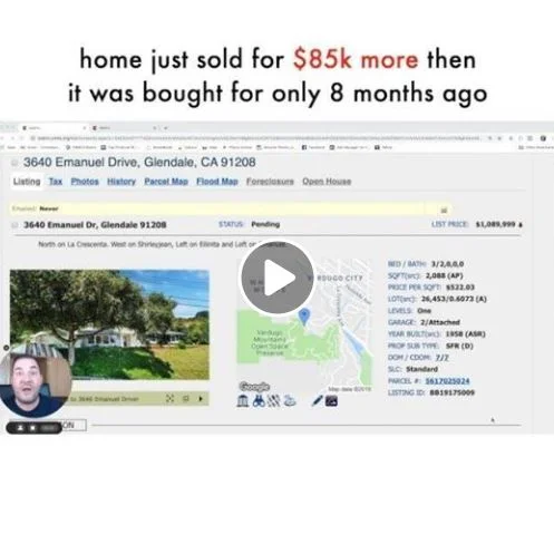 Home just sold for $85k more than it was bought for only 8 months ago