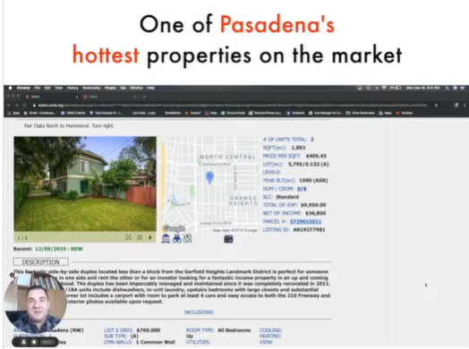 One of Pasadena's hottest properties on the market