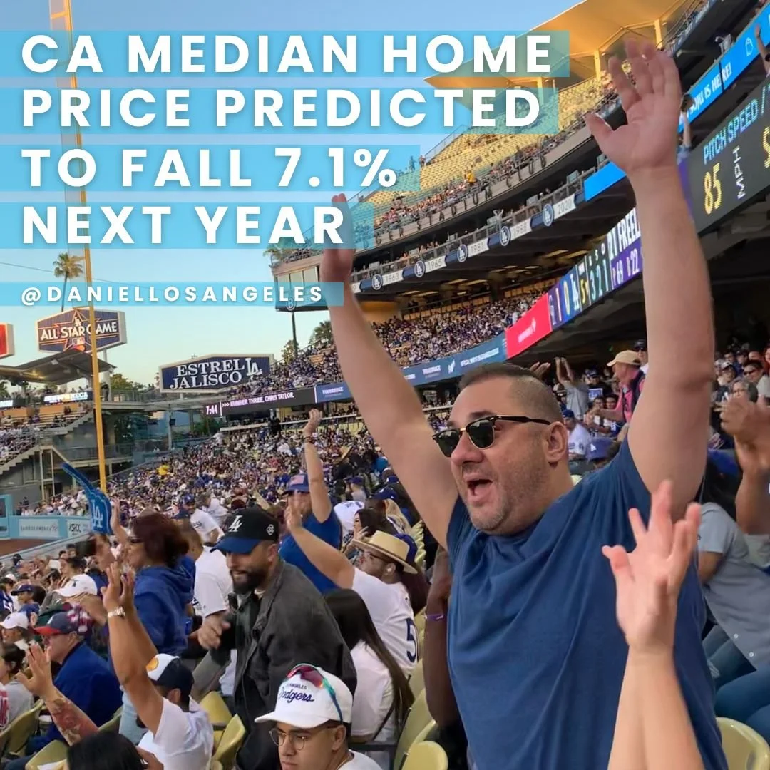 CA median home price predicted to fall 7.1% next year