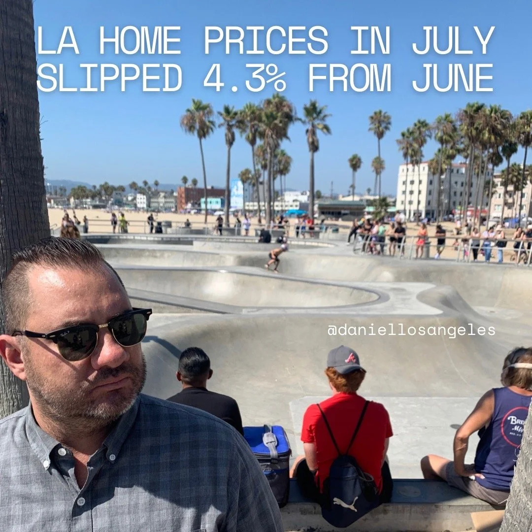 LA home prices in July slipped 4.3% from June