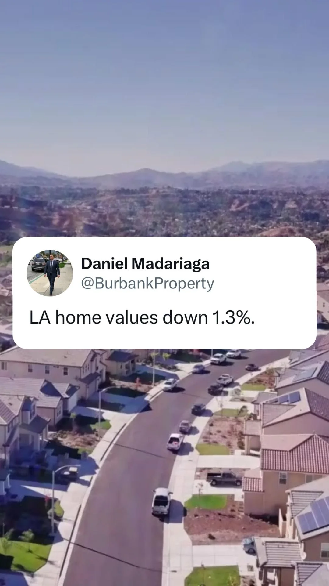 LA home values down 1.3%