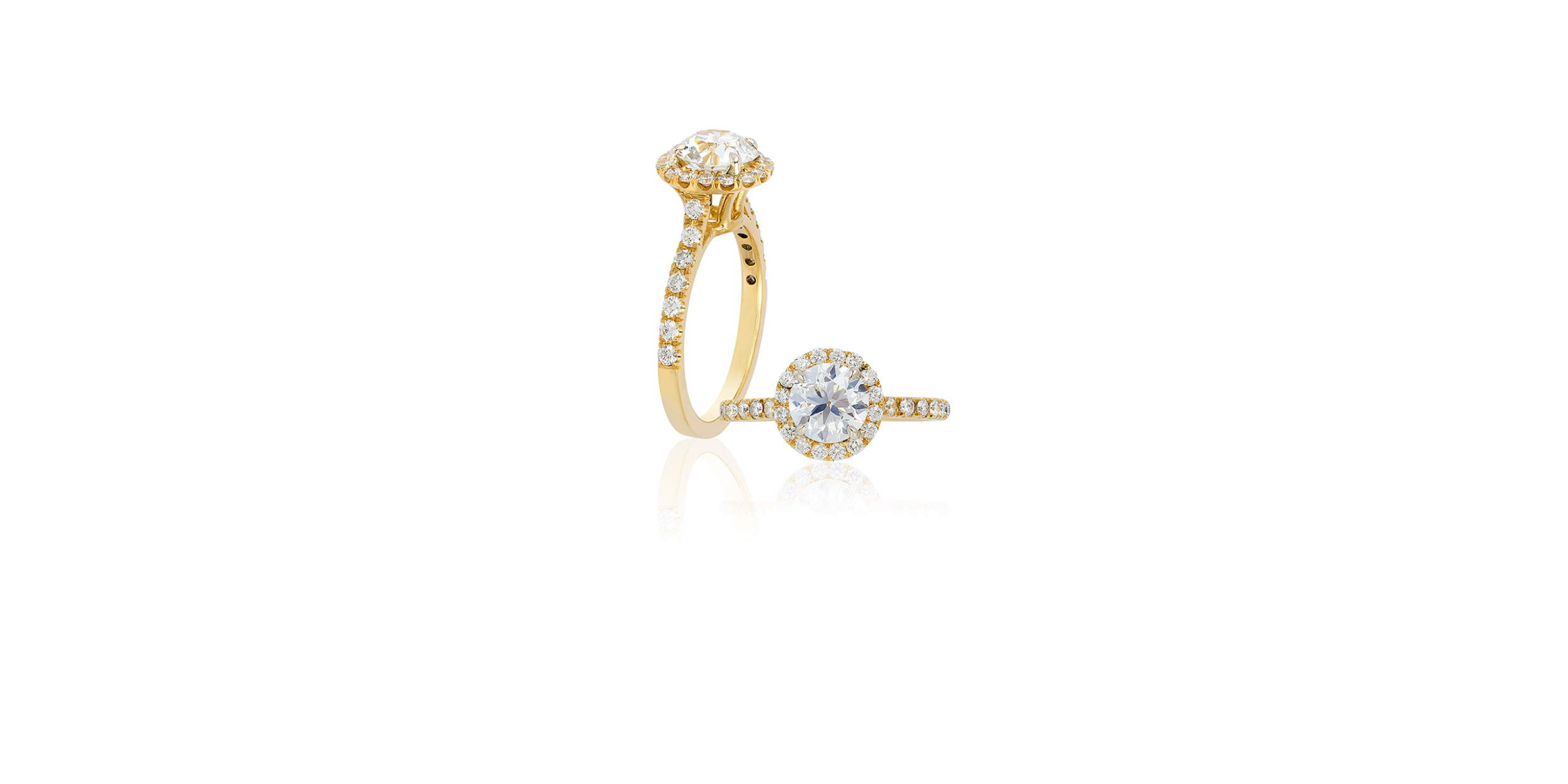 YELLOW GOLD DIAMOND RING 