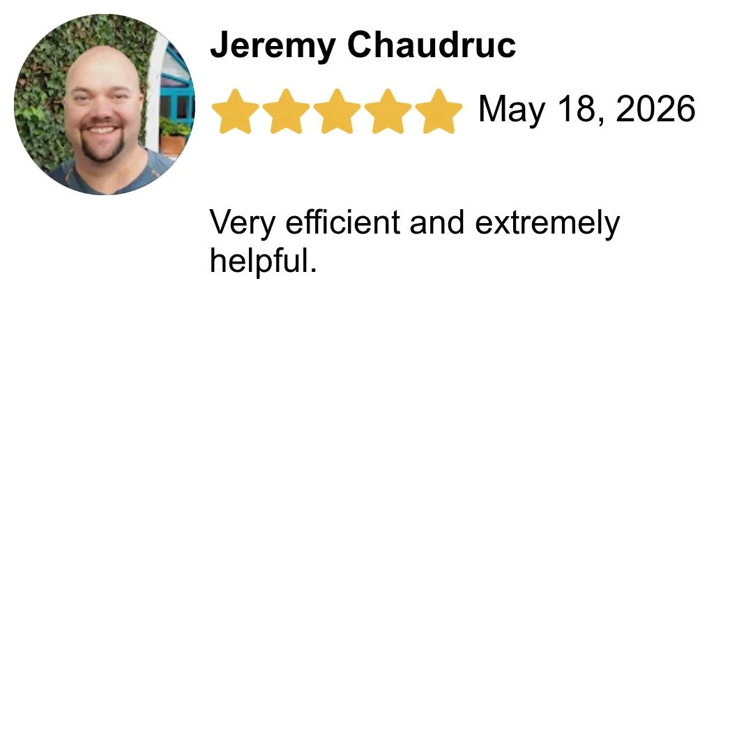 We just received another great review on Google: