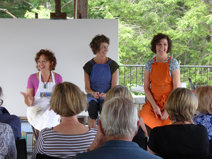 With Audrey Phillips (left) and Krista Harris (middle) at Bascom Center for the Arts