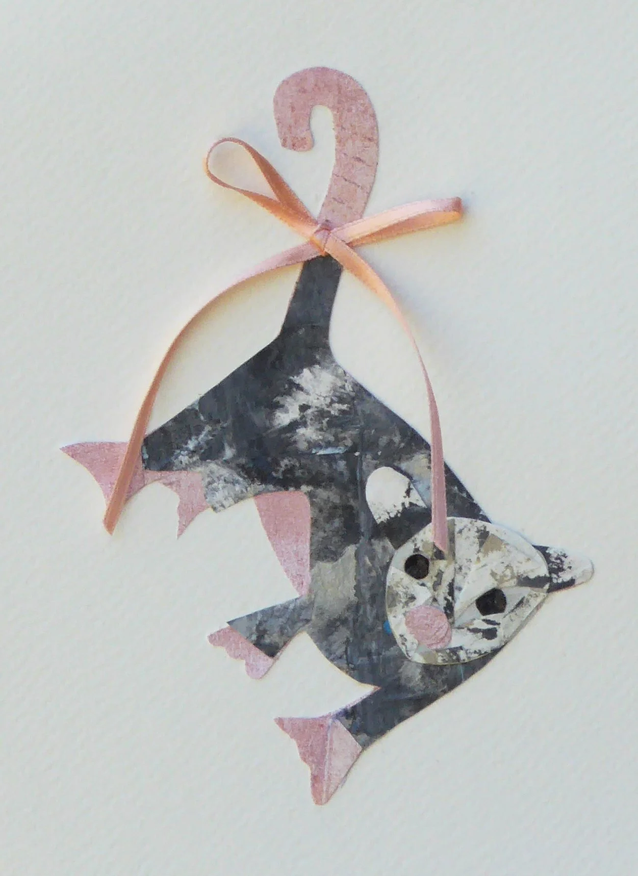 Possum Baby. 7"h x 5"w, framed 10"h x 8”w