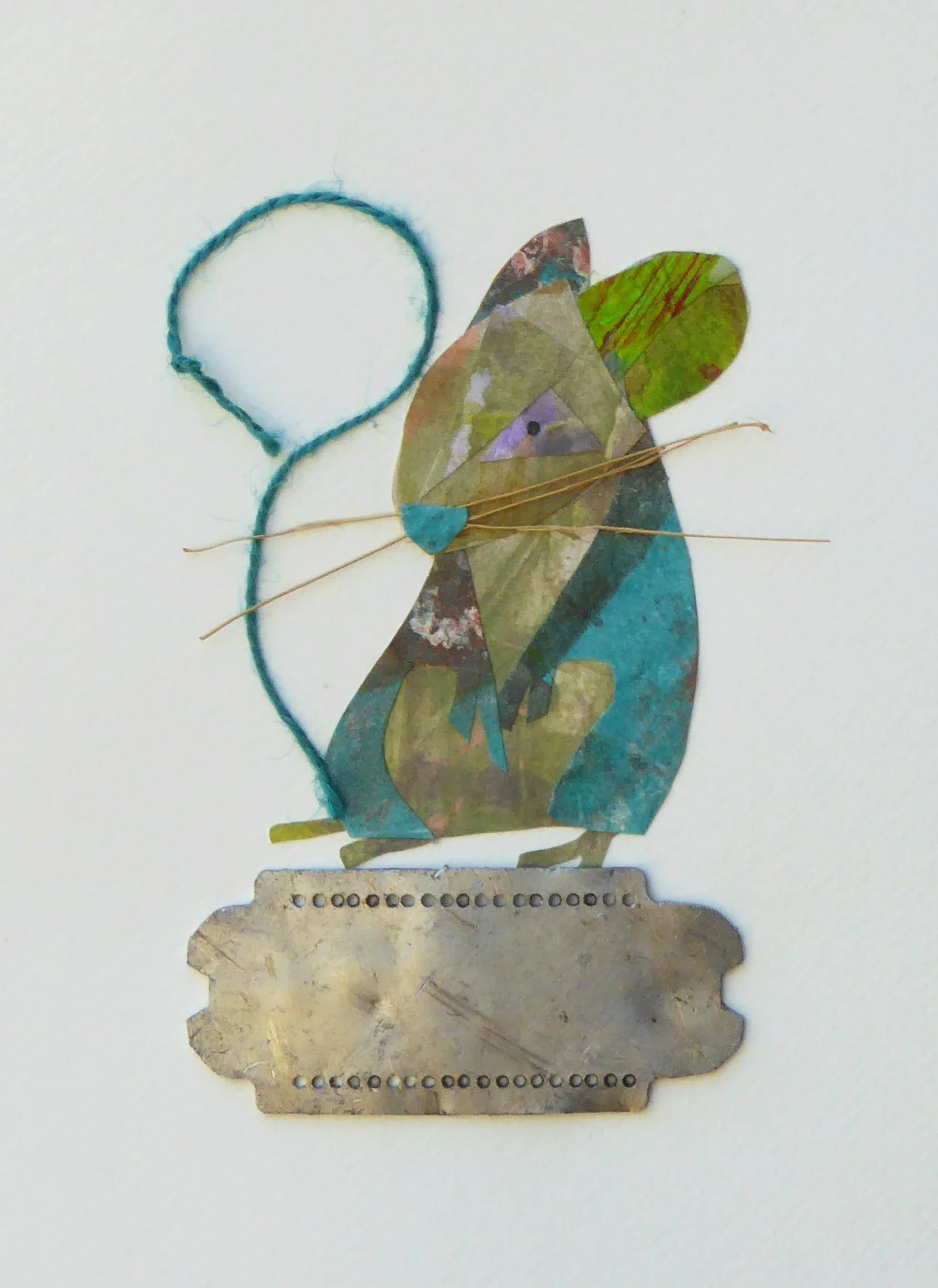 Turquoise. 7"h x 5"w, framed 10"h x 8”w