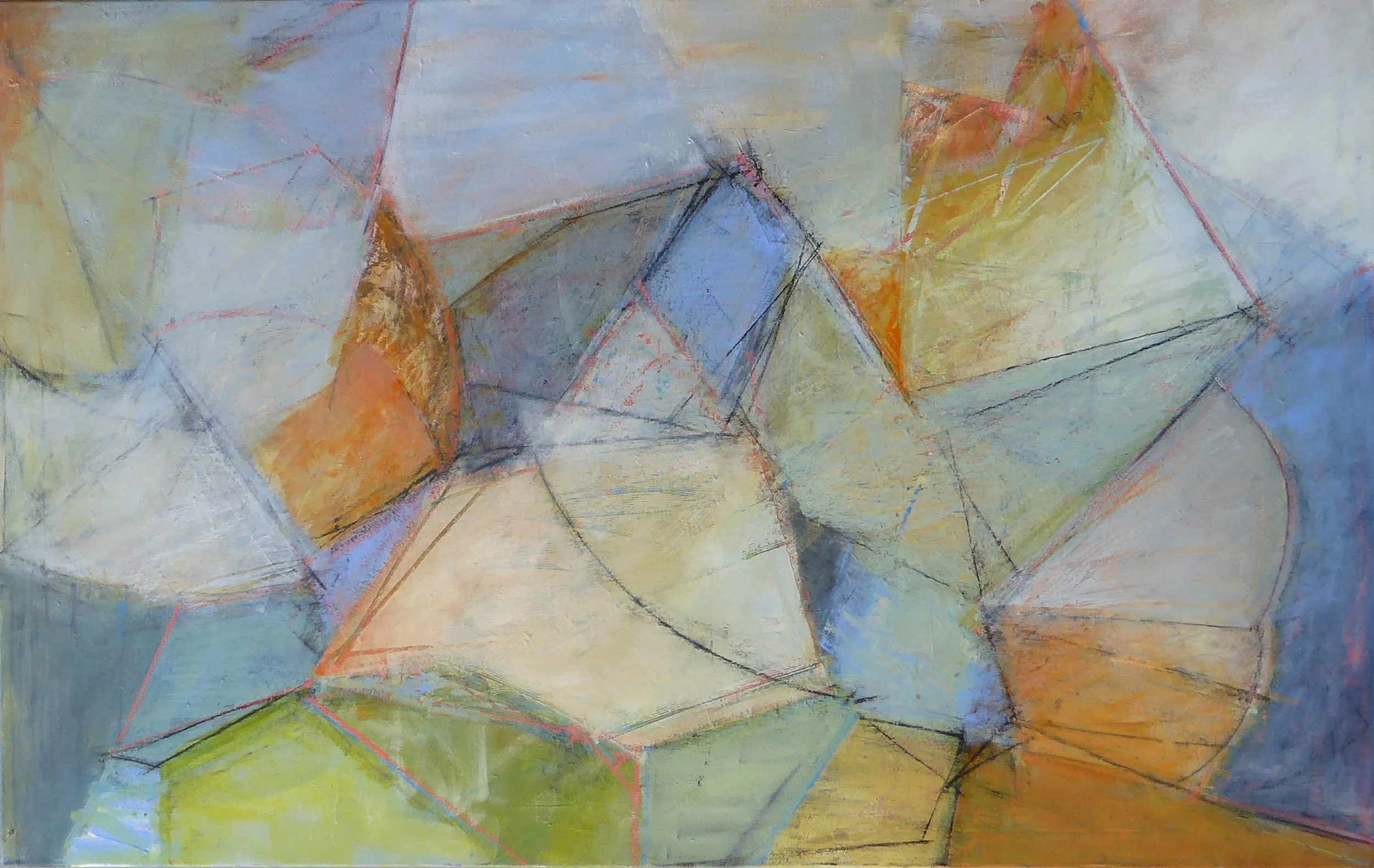 Distance. 30"h x 48"w. canvas