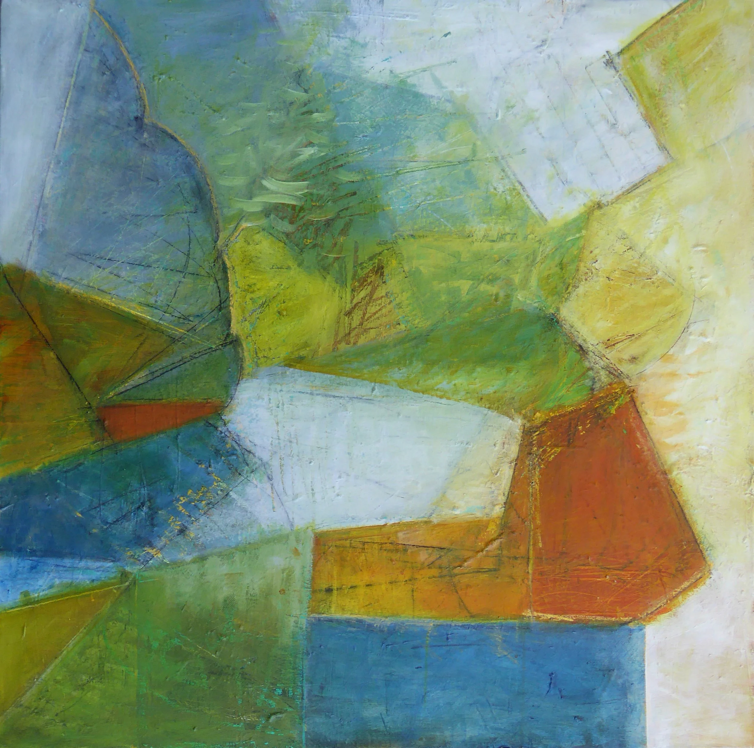Barn. 40 x 40. canvas