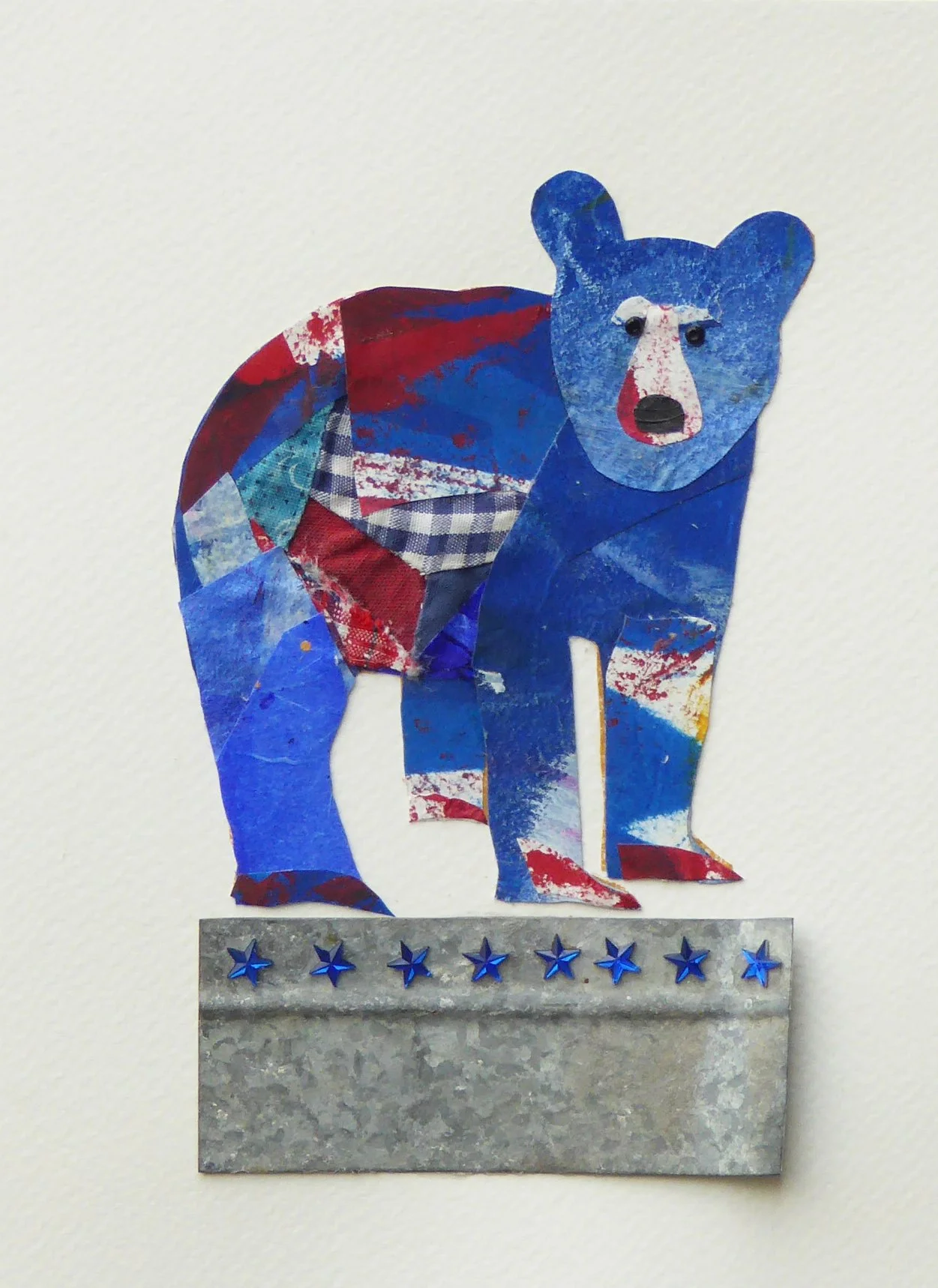 Blue Ridge Bear. 7"h x 5"w, framed 10"h x 8"w