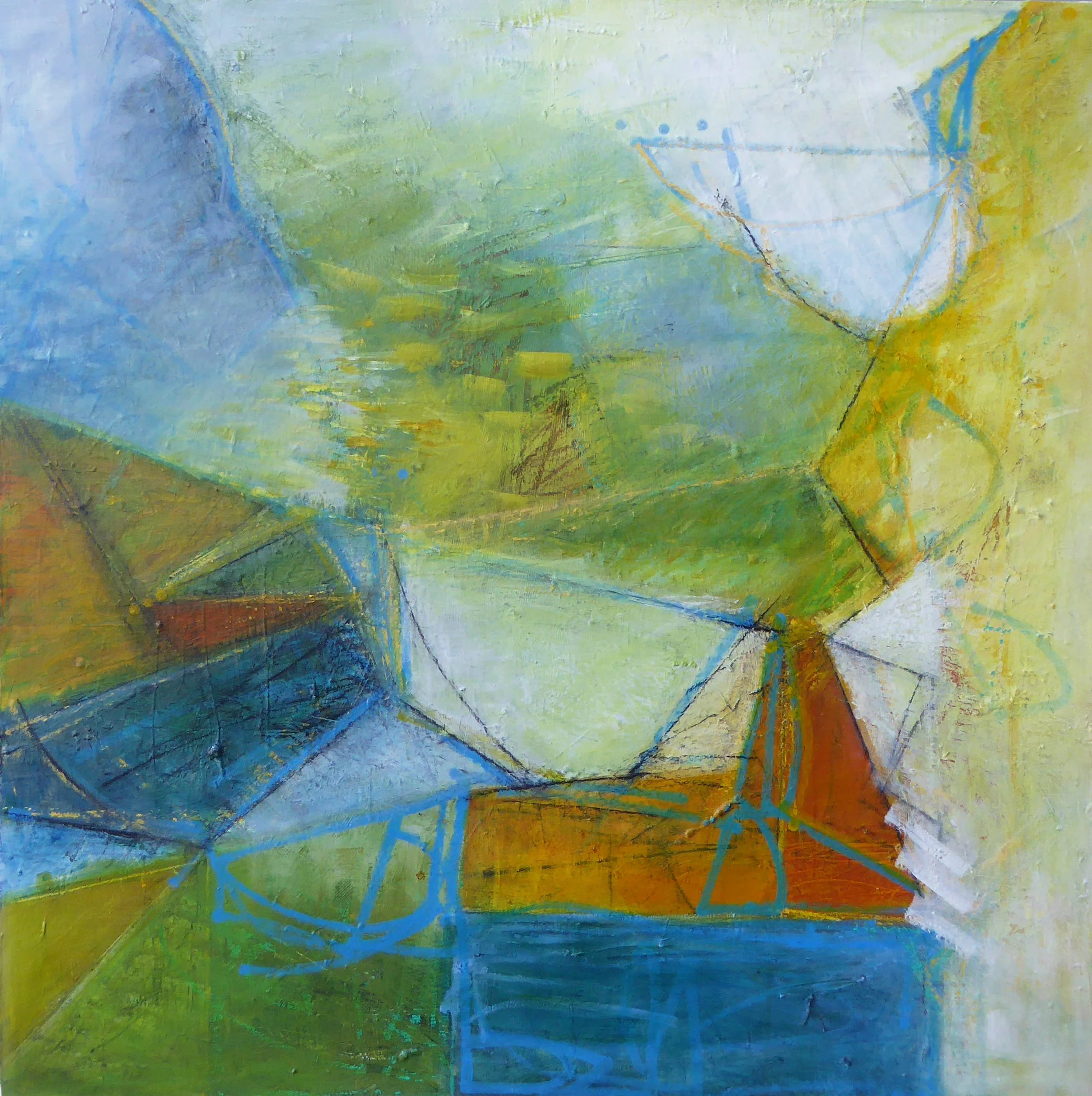 Valley. 40" x 40". canvas