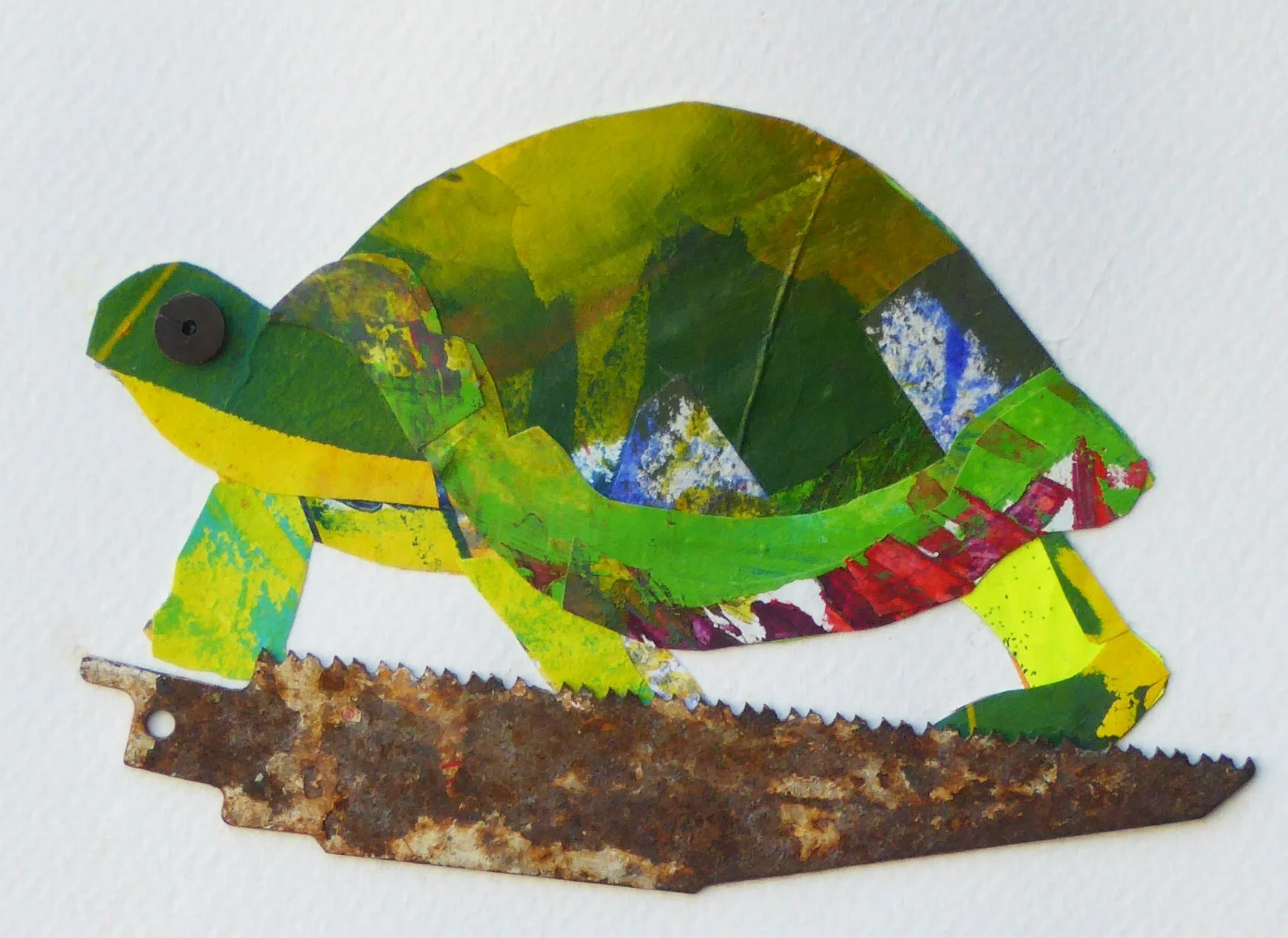I Saw a Turtle. 5"h x 7"w, framed 8"h x 10"w