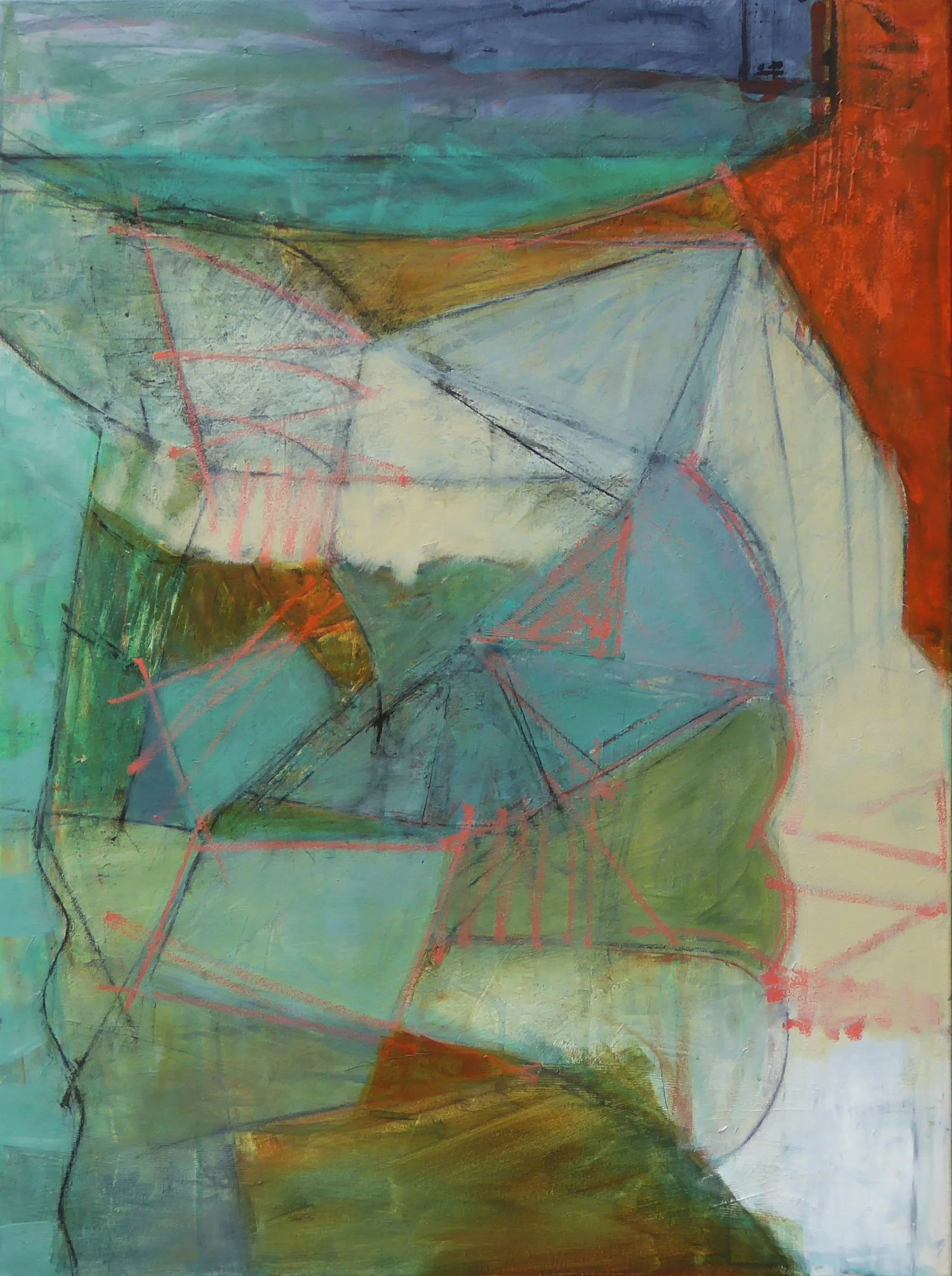 Lakeside. 40"h x 30"w. canvas