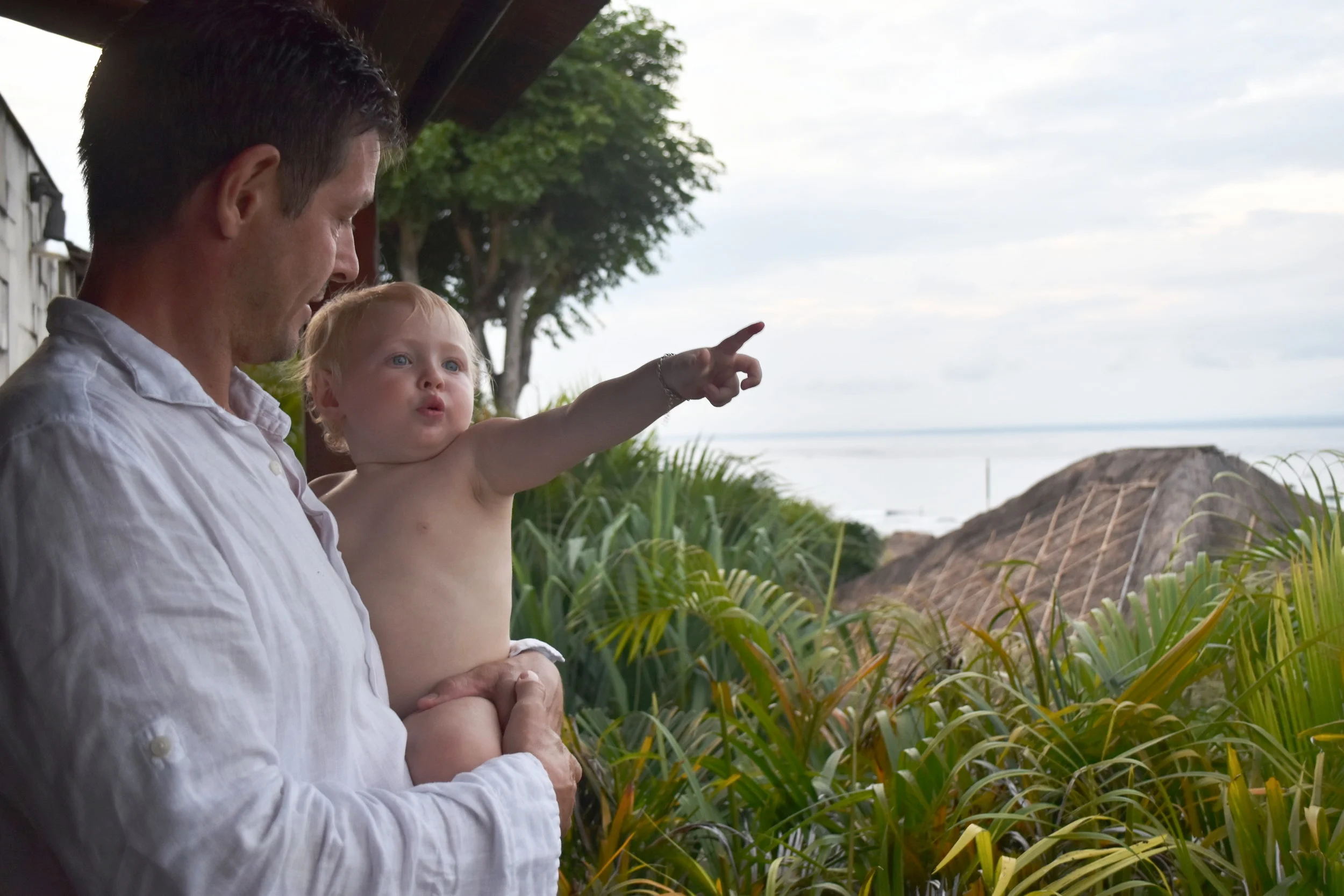 Justin and Rosie checking out the views from our balcony!