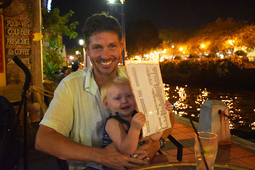 Whiling away an evening watching the river boats with J and Rosie