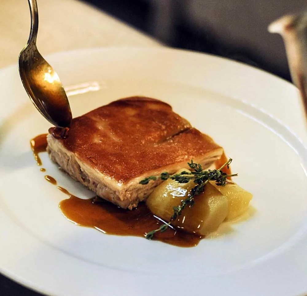 This is the melt-in-your-mouth sucking pig. Photo via @6winestories , where they also explain the lengthy preparation process. 