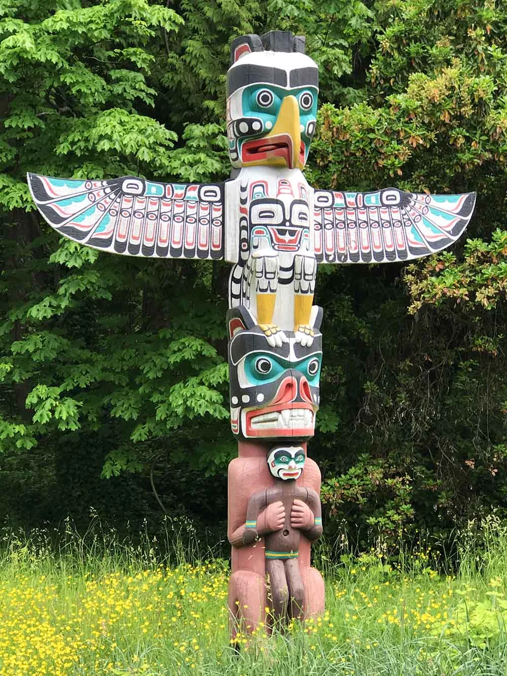 One of the magnificent First Nations' Totem Polls in Vancouver's Stanley Park.