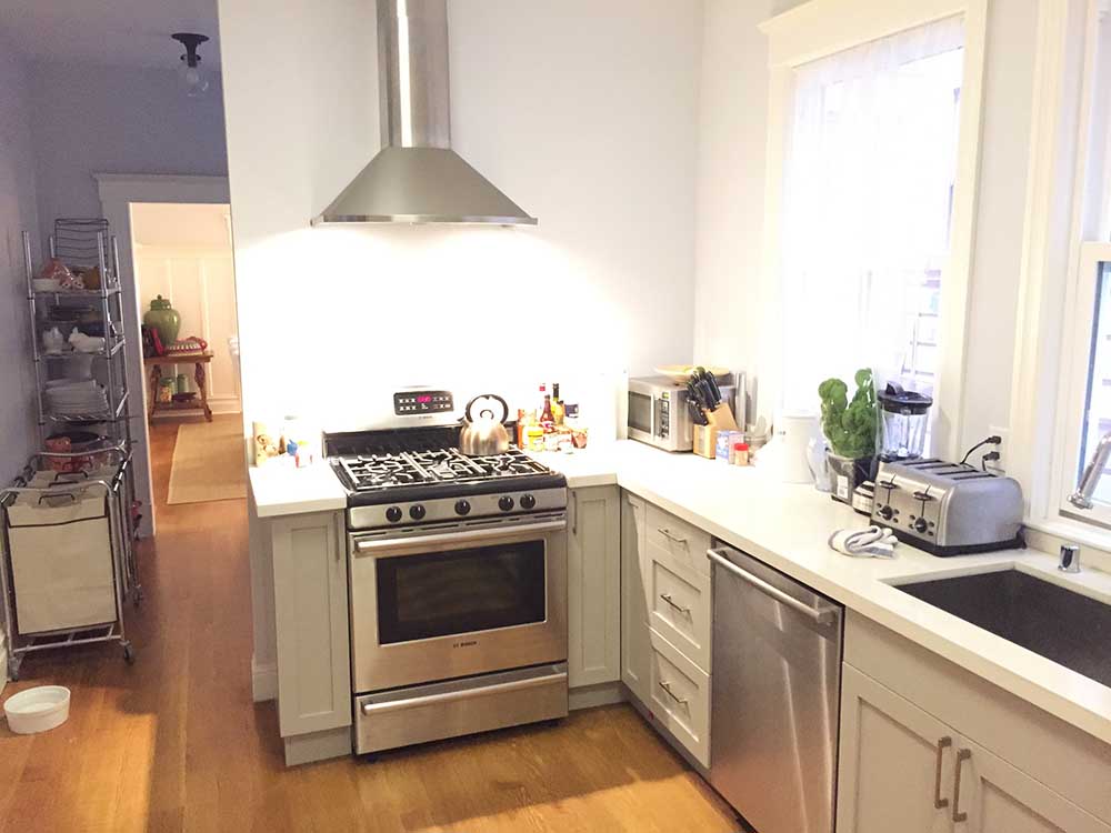 This is our original kitchen, which would eventually become Rosie's bedroom. 