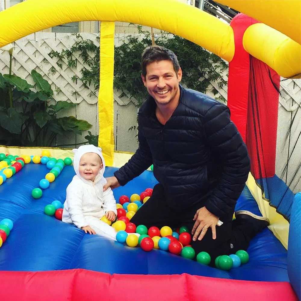 December 2016: San Francisco, USA. Back home to celebrate Christmas. This bouncy castle was a gift from dear friends, and goes down as one of the best gifts ever for kids and adults!