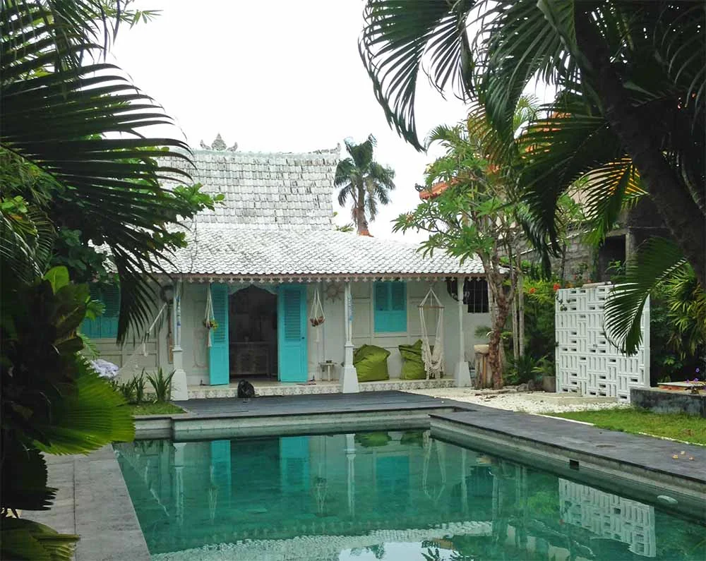 This traditional Javanese 'juglo' has been renovated and turned into a vacation rental. 