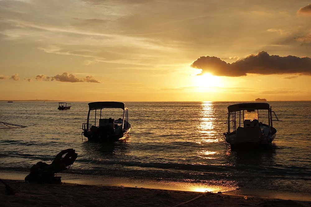 Watching the sunset from Nusa Lembongan.