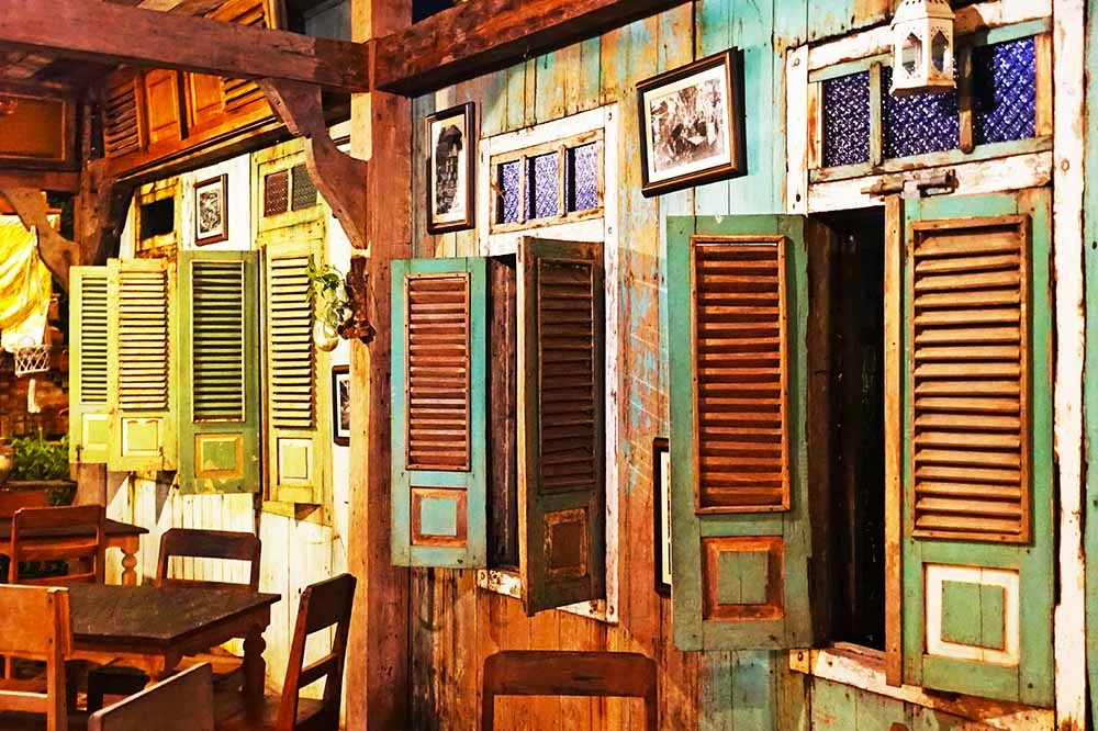 The eclectic interior of Dandelion Warung in Bali. 