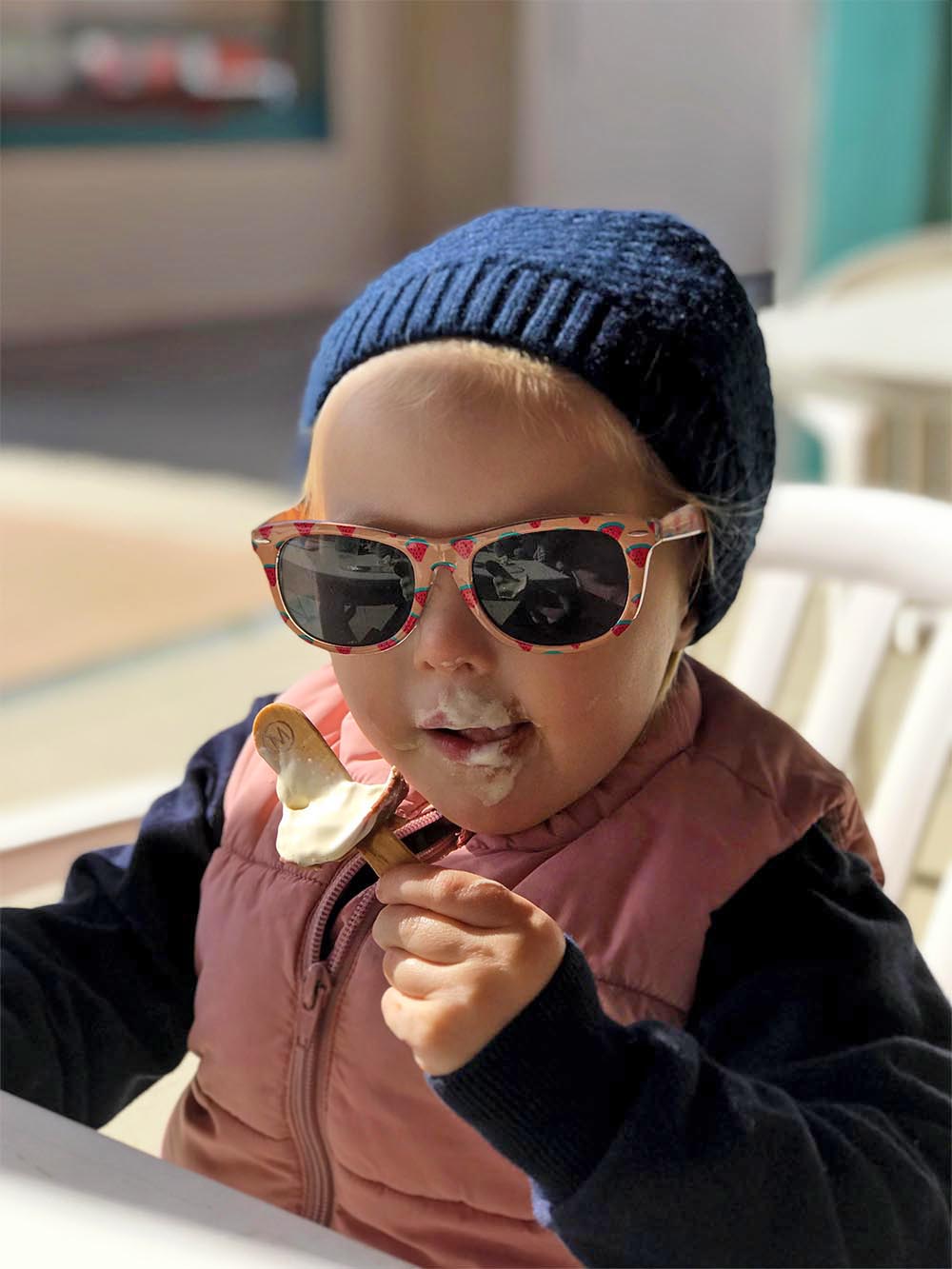 Ice cream connoisseur in the making...