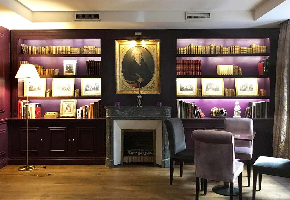 The purple library, where we hung out for late night drinks with friends. 