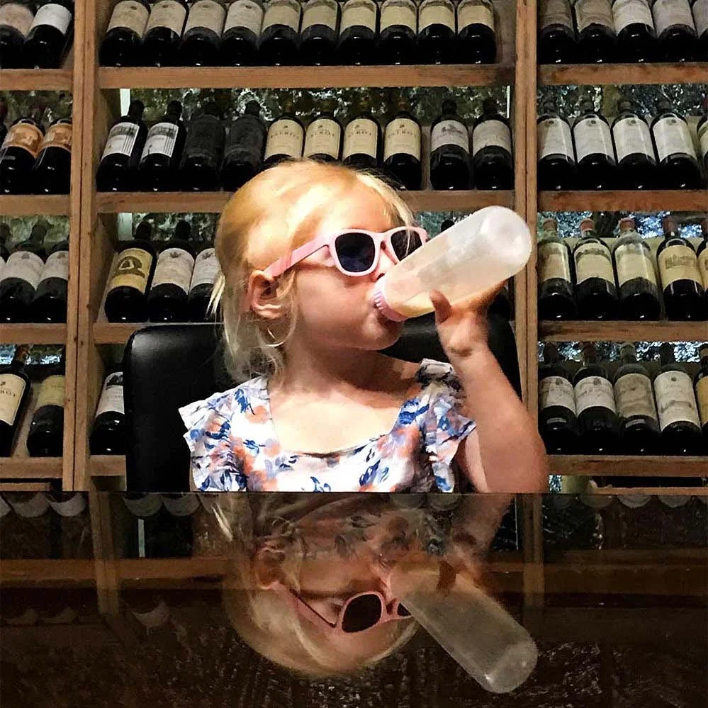 Rosie being a legend on our vacation in Bordeaux .