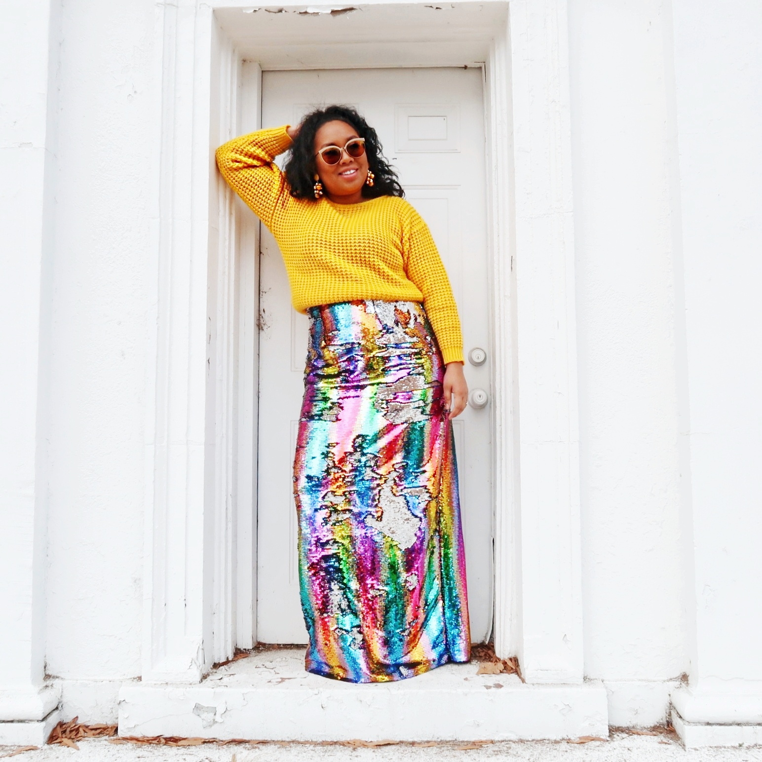 Rainbow Sequins Maxi Skirt — Tabitha Sewer