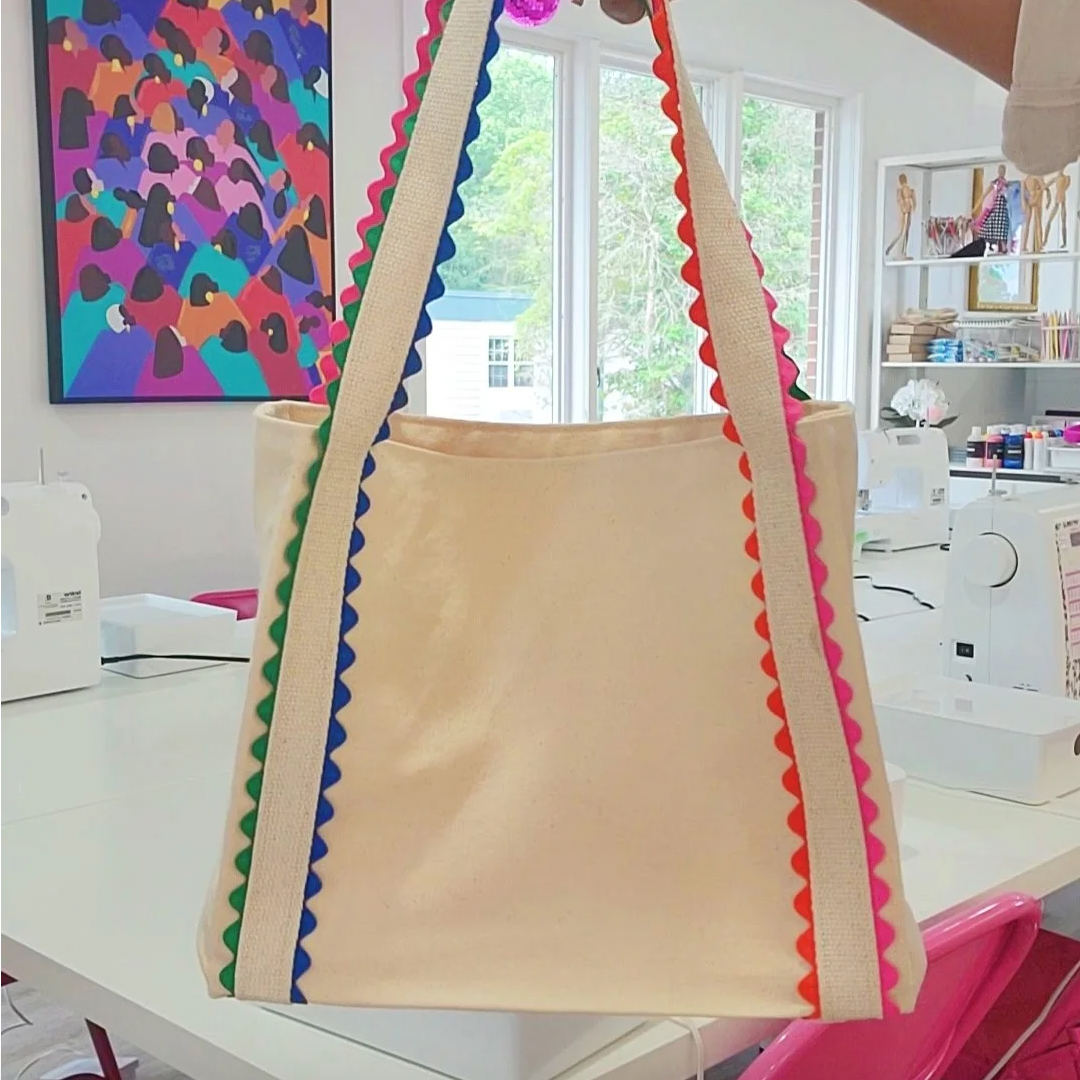 Rainbow RikRak Tote Bag
