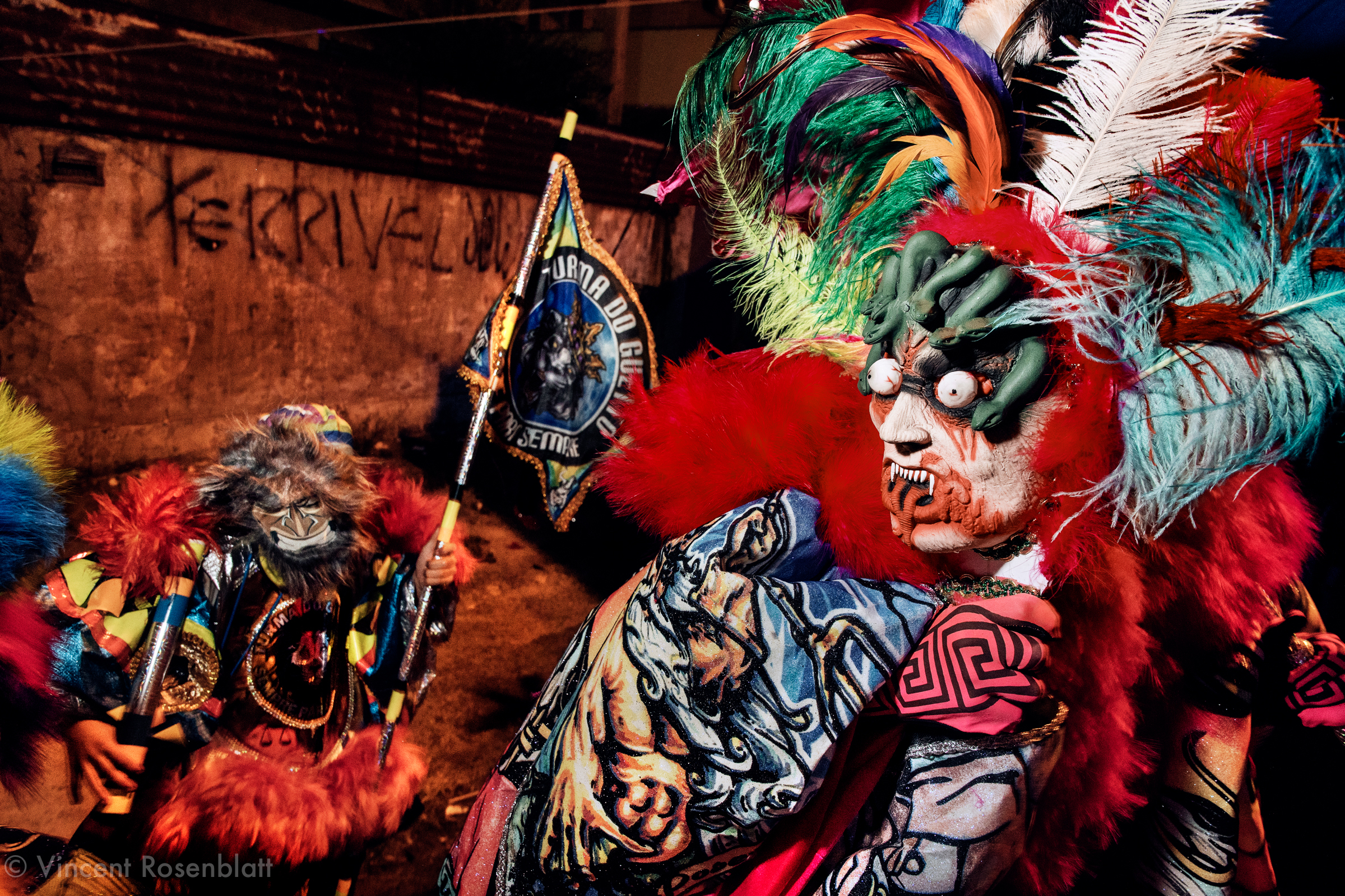 Parade of the Turma do Indio 2017 - Guadalupe, North Zone of Rio de Janeiro. The Indio is one of the most ancient and respected group of Carnival Clowns of Rio de Janeiro. That year, they inspired themselves from Ancient Greek myths for their costumes.