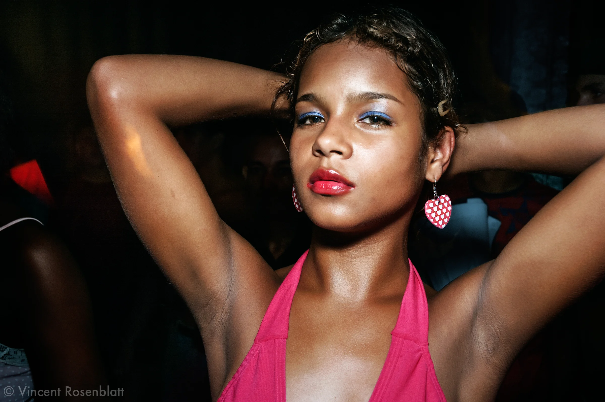 Baile Funk in the Castelo favela in Rio das Pedras, western area of Rio de Janeiro. This young "funkeira" is only 12 years old, but going out to the Baile is the most awaited moment in her week. .