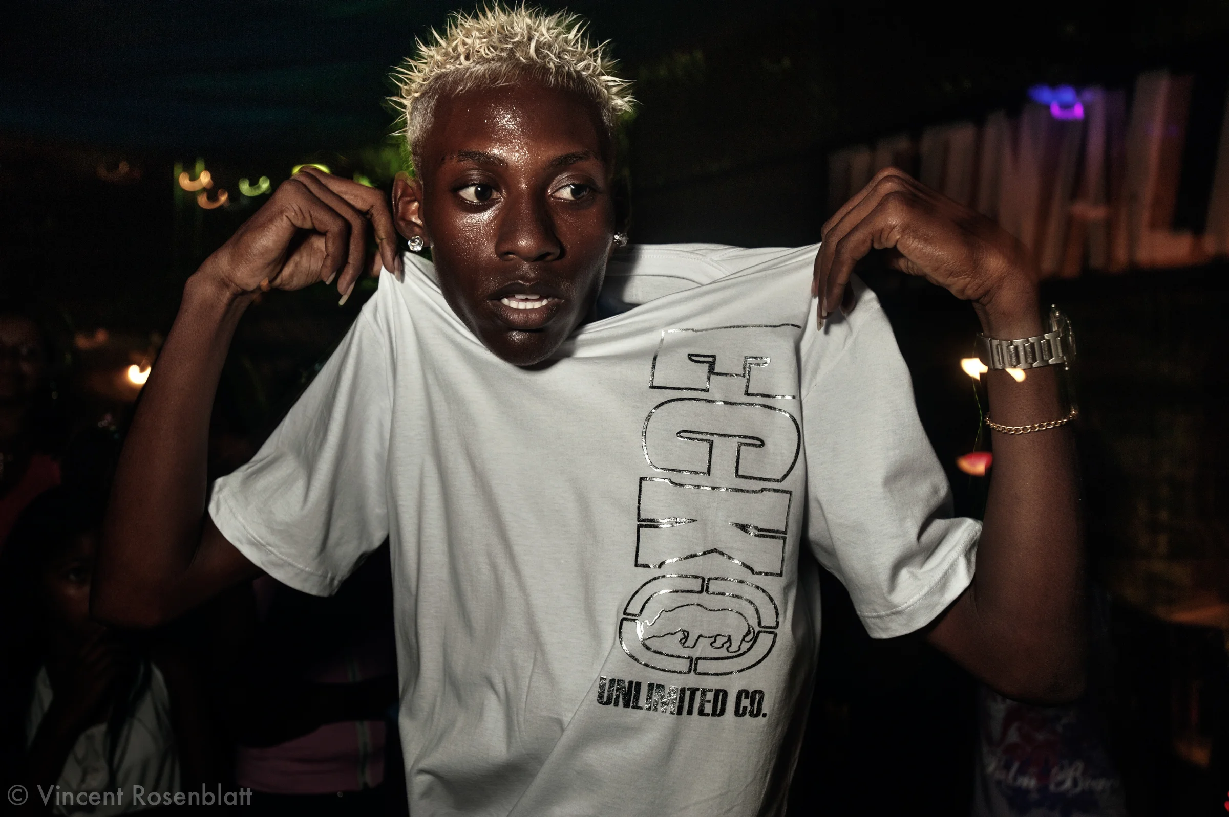 Funkeiro at the baile of favela Arvore Seca, New Year's eve 2009..