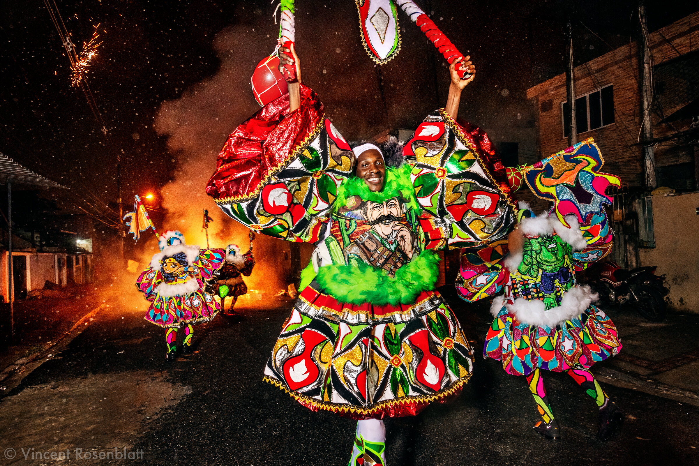  Union of Rocha Miranda group, inspired by Marvel heroes (Hulk, Wonder Woman..), North Zone of Rio de Janeiro, Carnival 2020. 