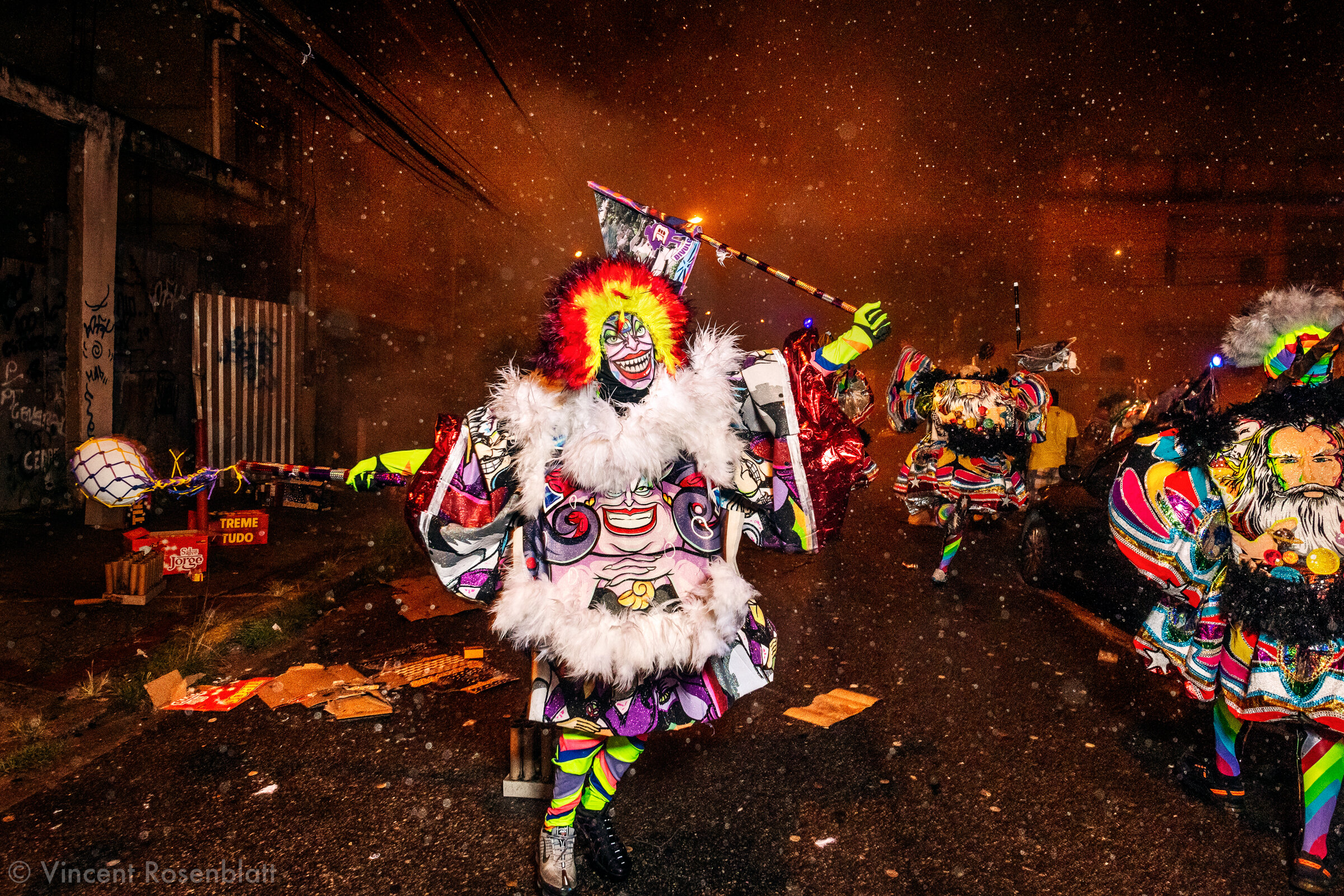  Show of the bate-bola groups Truque de Mestre (Master Trick) and Turbulencia (Turbulence) in the Urubu favela, North Zone of Rio de Janeiro, Carnival 2020. 