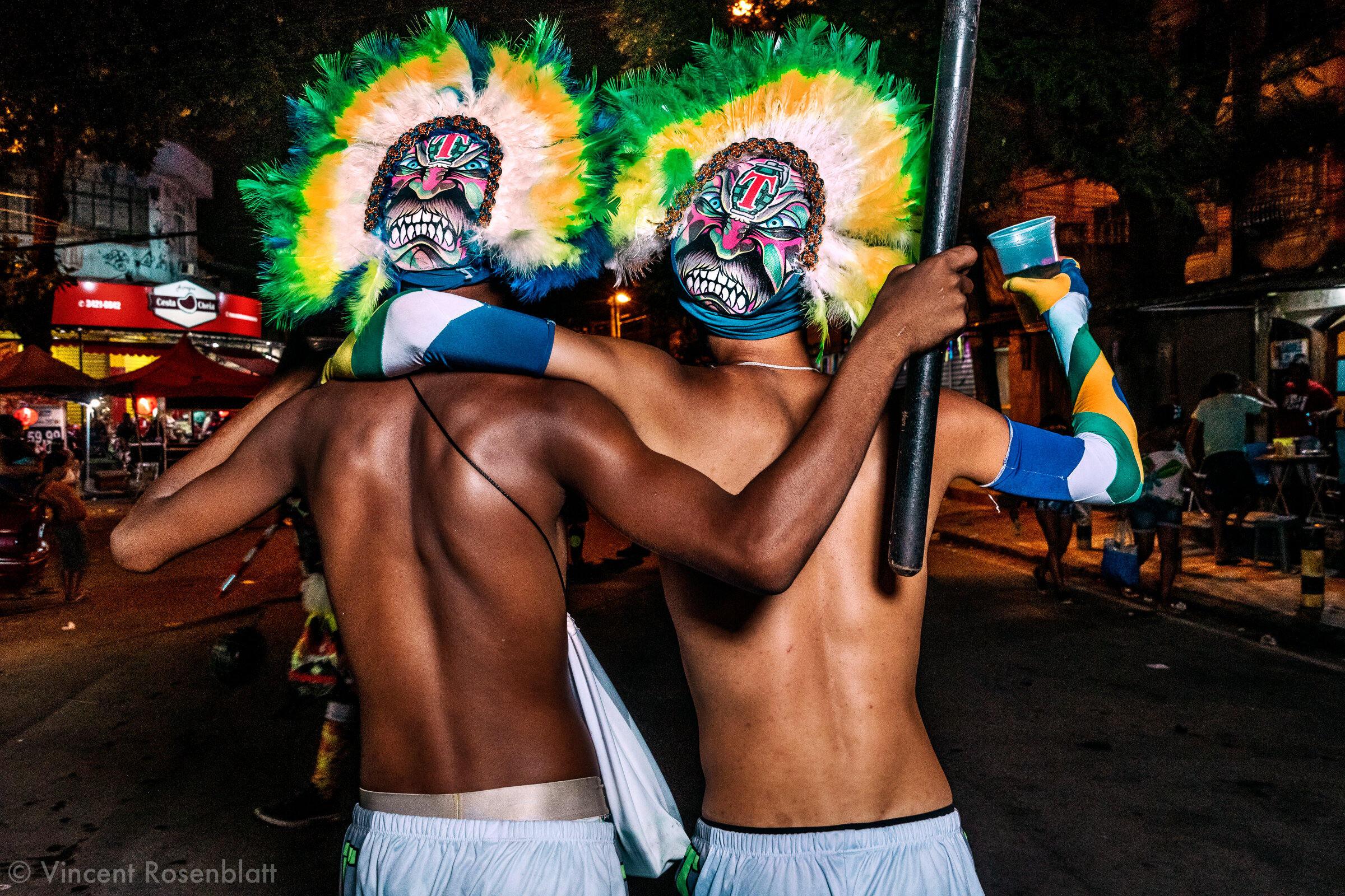  Bate-bola friends in the community Cohab de Realengo, West Zone of Rio de Janeiro, Carnival 2020. 