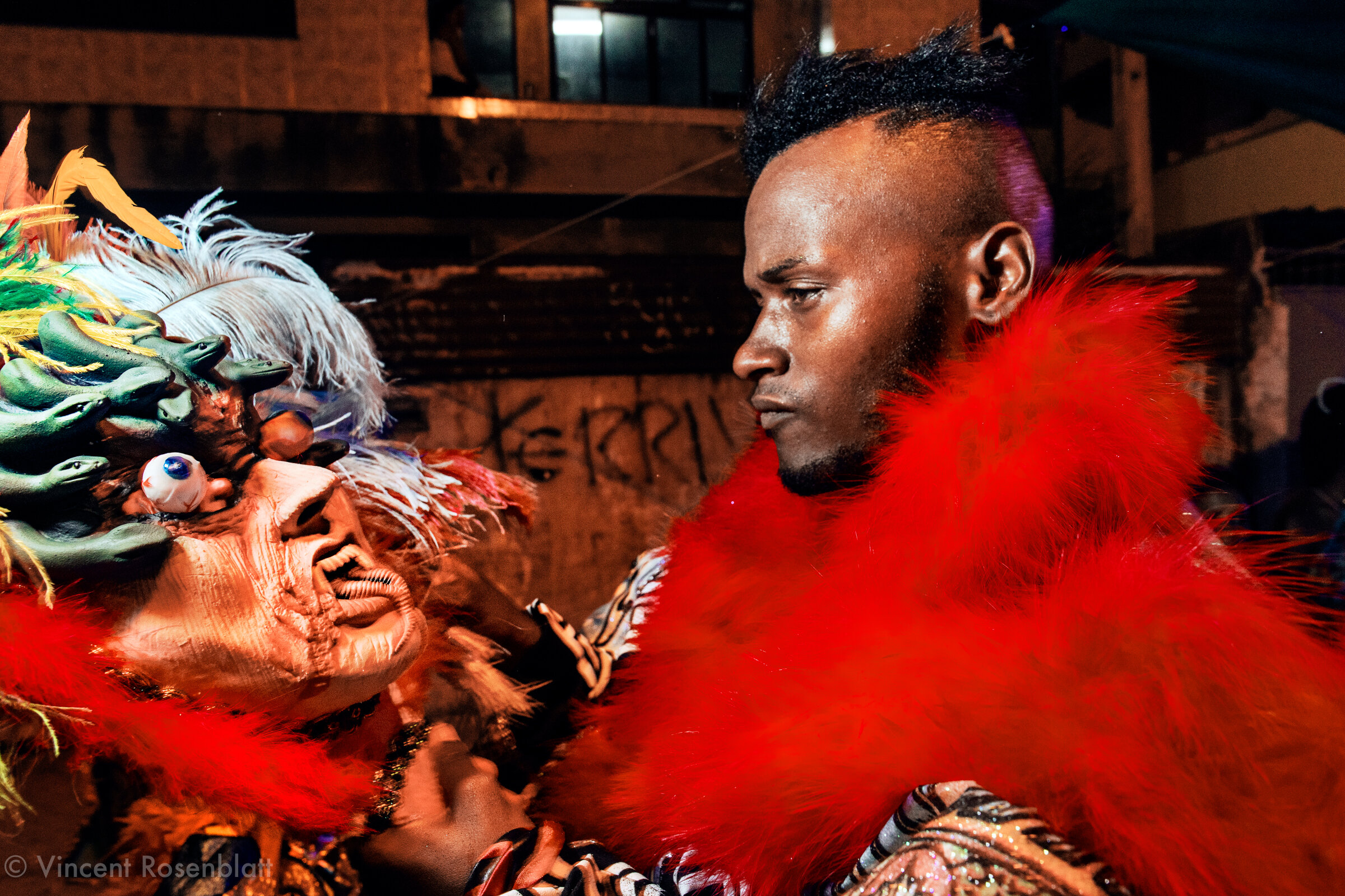  Parade of the Turma do Indio 2017 - Guadalupe, North Zone of Rio de Janeiro. The Indio is one of the most ancient and respected group of Carnival Clowns of Rio de Janeiro. That year, they inspired themselves from Ancient Greek myths for their costum