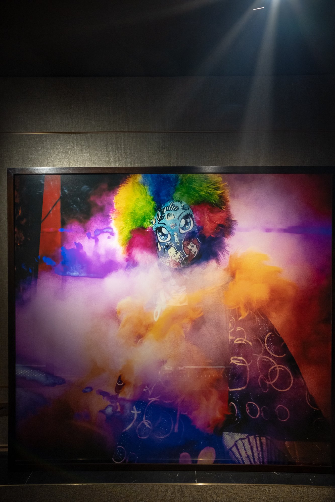  Installation of the Bate-Bola - Rio Secret Carnival series - photographs by Vincent Rosenblatt at the 9° floor of the Rosewood, Cidade Matarazzo, São Paulo, Brazil. 