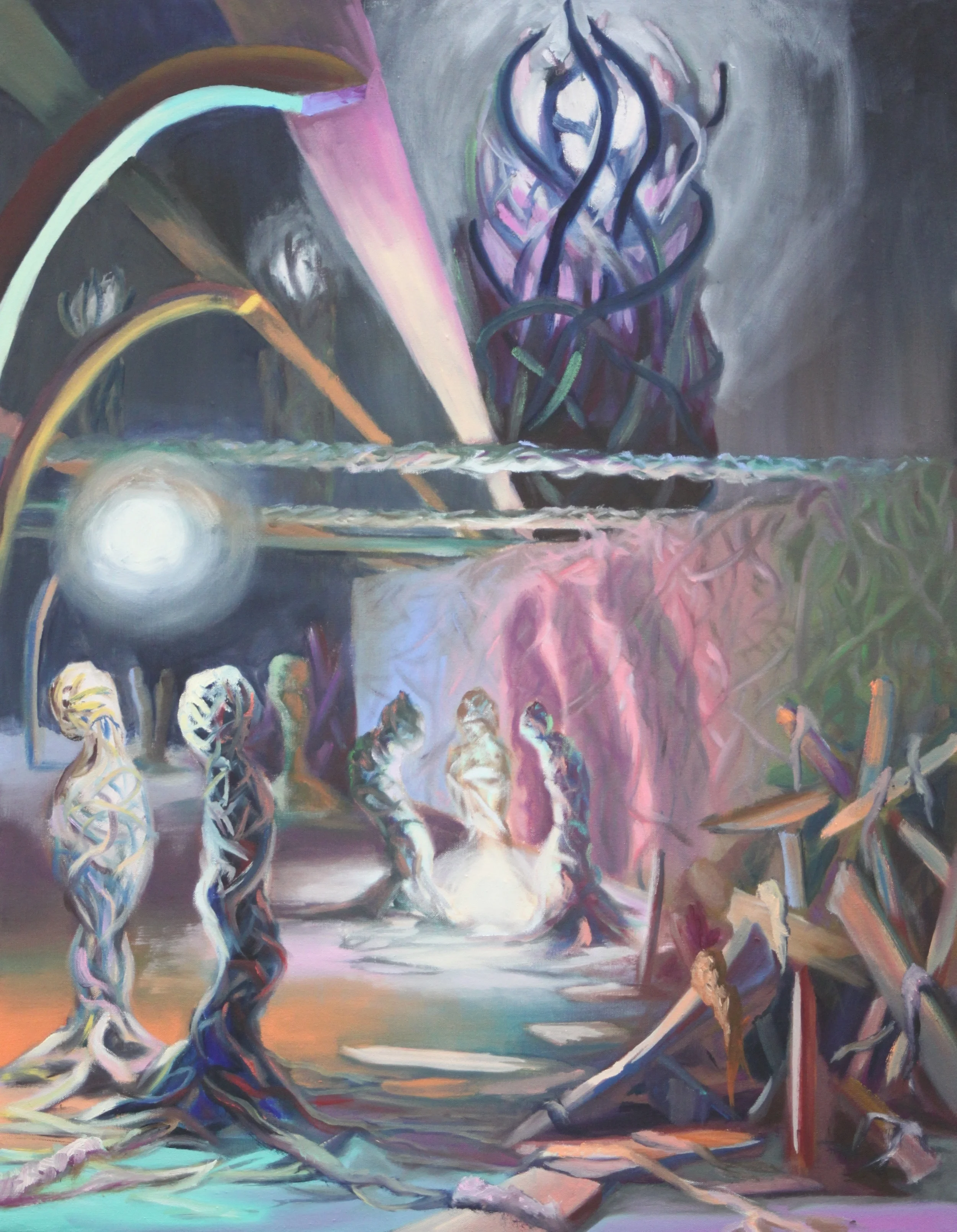 Entangled: 9 Oil Paint on Canvas 27x32 inches 2015